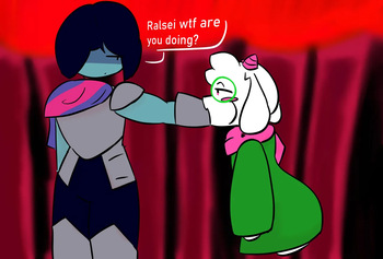 Ralsei and Kris cover