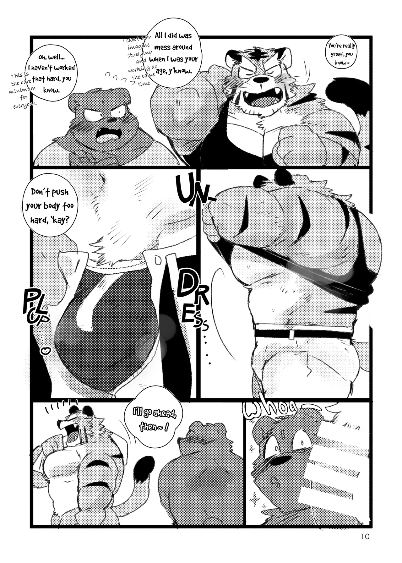 a book about getting lovey dovey with an old tiger with kansai accent in a public bathouse page 9 full