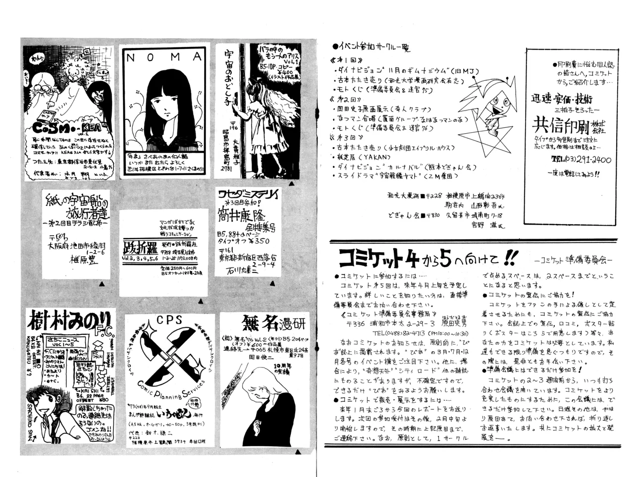 GUIDE・BOOK of COMIC MARKET / Dec.1976 WINTER page 10 full