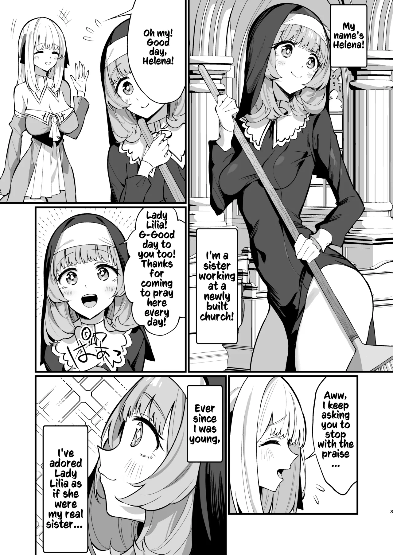Sister Kanzen Haiboku. ~Muchi na Sister ga honnou de Hatsujo Koubi Surumade~｜A Sister's Absolute Defeat Until an Innocent Nun Enters Heat and Indulges in Passionate Mating Sex page 3 full