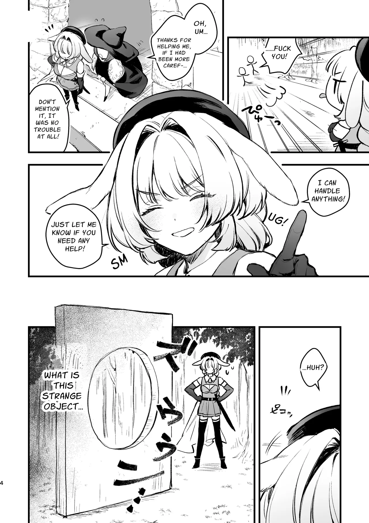Kabeshiri Usagi Boukensha, Kusuri de Kyousei Hatsujou!? | KABESHIRI ~ass in the wall gloryhole~ Bunny Adventurer's Drug Induced Estrus page 4 full