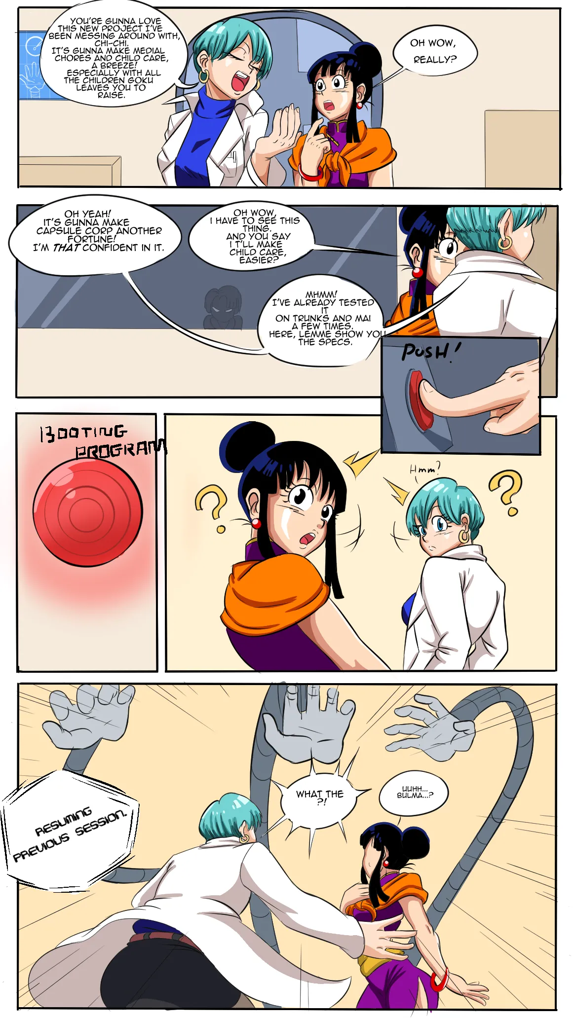 DBZ Moms Vs. The Diaper Machine page 1 full