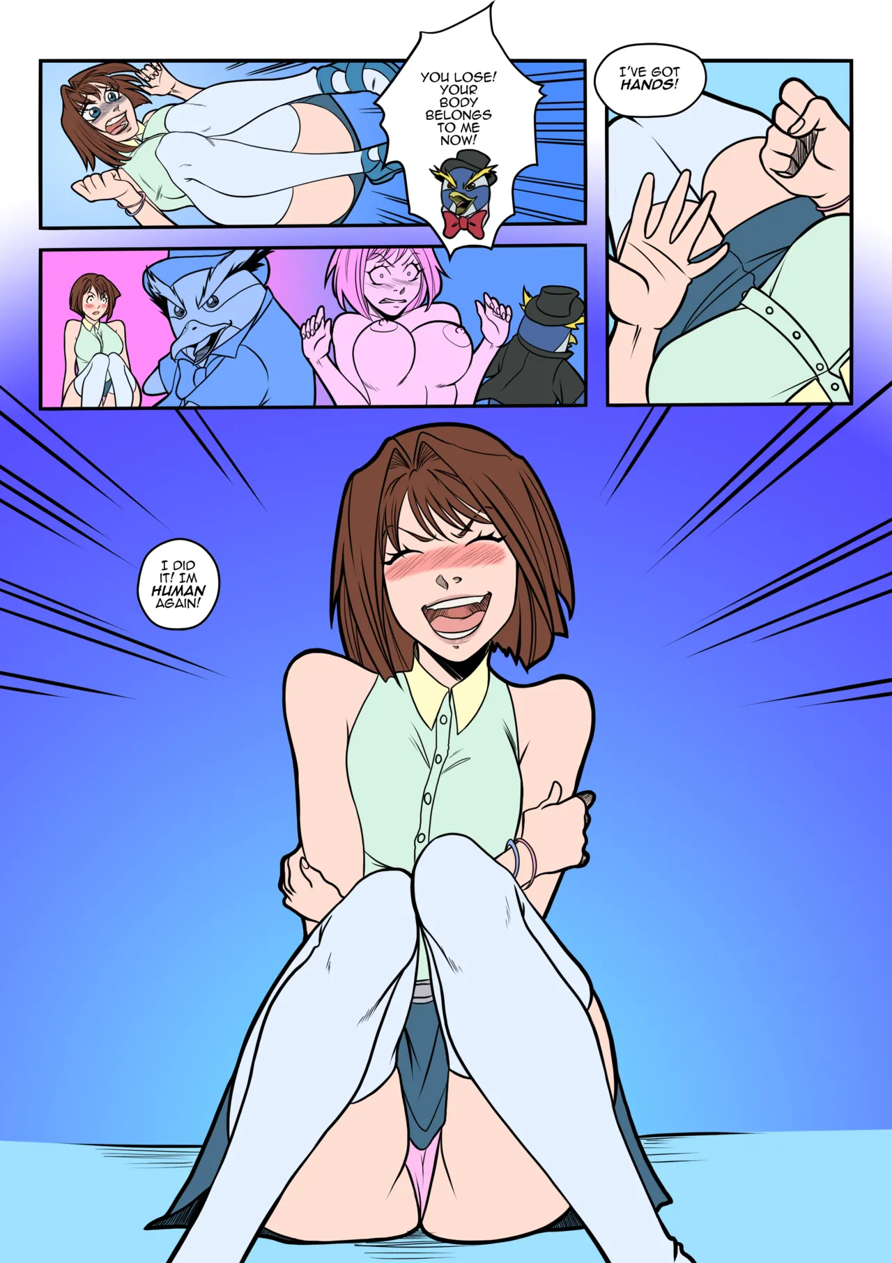 Anzu loses her body to Crump! page 1 full