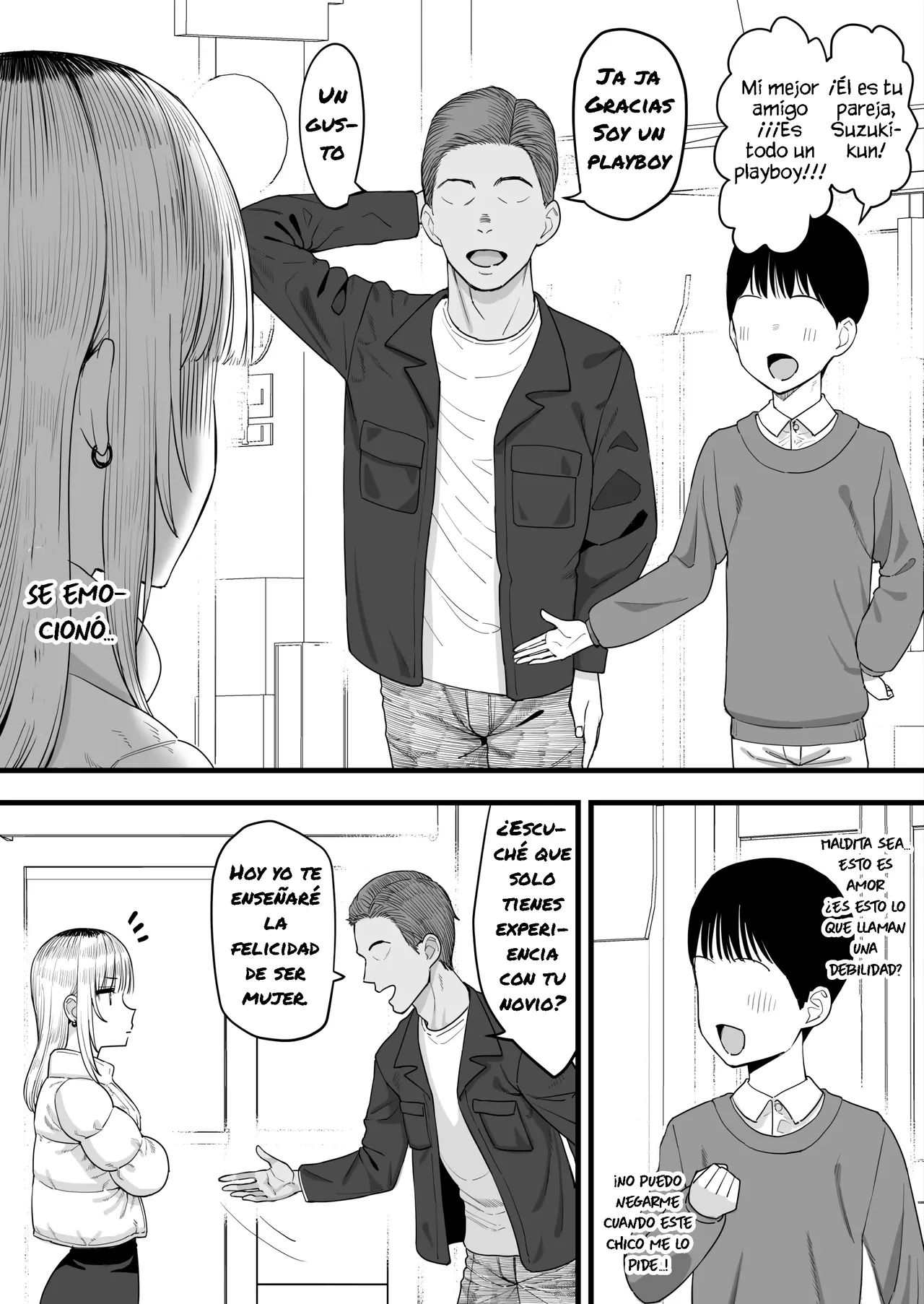 Netorase, Tsuyoi Kanojo wa Yarichin ni Ochiru | Cornudo, una novia fuerte se enamora de un playboy page 3 full